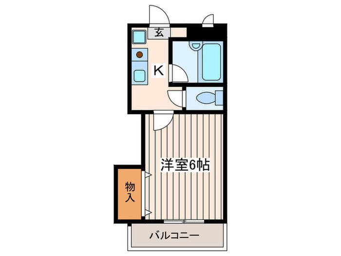 村越ビル(1K/3階)の間取り写真