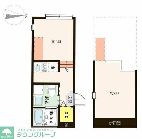 ハーモニーテラス北小岩XVIII(1K/2階)の間取り写真