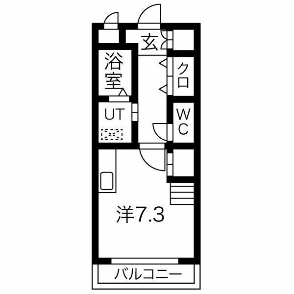 ワイズ東別院(ワンルーム/2階)の間取り写真
