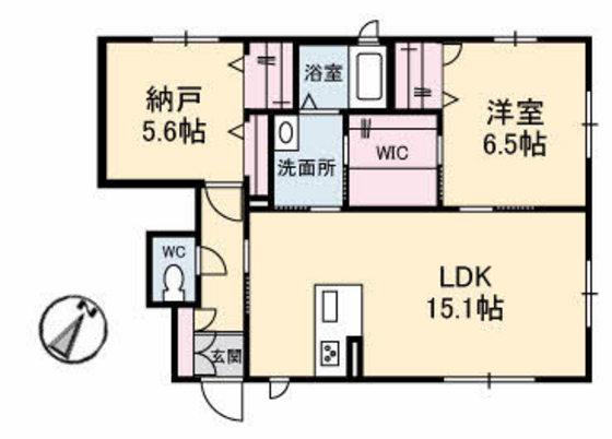 ホワイトコーポ府中 壱番館(1SLDK/1階)の間取り写真