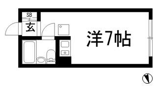 CEREZO井口堂(ワンルーム/1階)の間取り写真