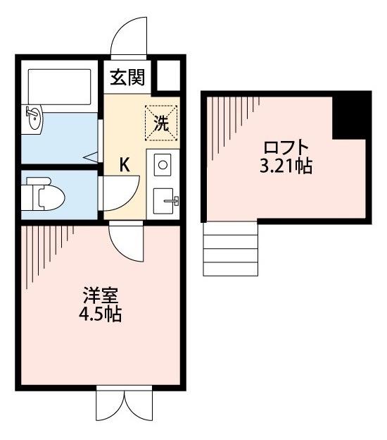 WITH PLACE 西新井本町北(1K/1階)の間取り写真