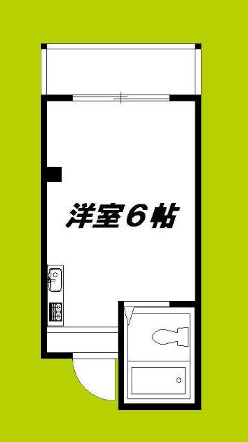 ラパンジール大国4(ワンルーム/4階)の間取り写真