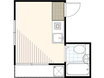 野川ハイツ(ワンルーム/1階)の間取り写真