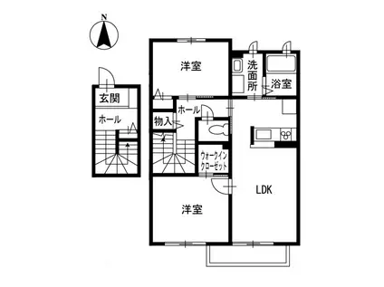 ウィステリア110(2LDK/2階)の間取り写真