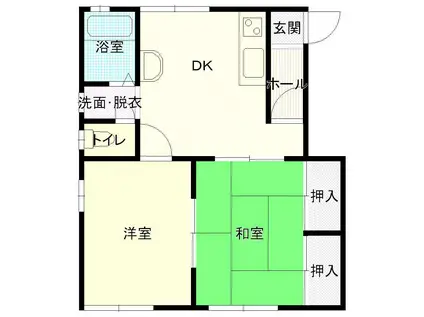 フレグランス・モアA(2DK/1階)の間取り写真