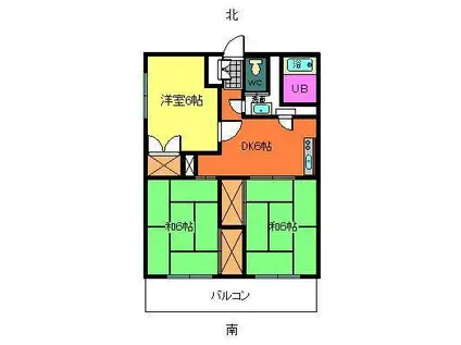 柴田マンション(3DK/2階)の間取り写真