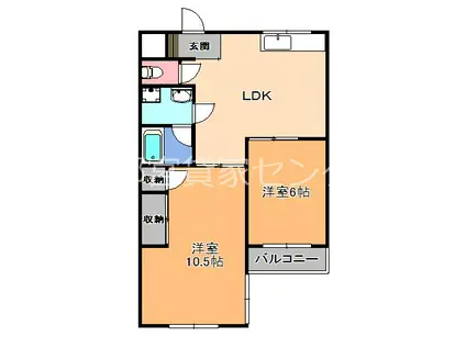 グランドハイツダイケー(2LDK/2階)の間取り写真