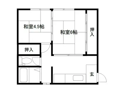 コーポオリオン(2K/2階)の間取り写真