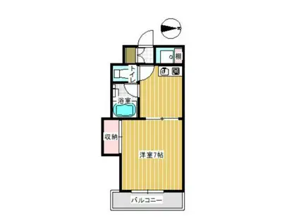 ウィンザーヒルズ(1K/3階)の間取り写真