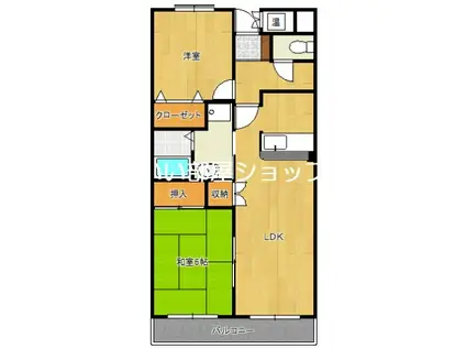 第3五福マンション(2LDK/4階)の間取り写真