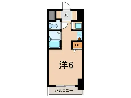 YKハイツ松の内(ワンルーム/5階)の間取り写真