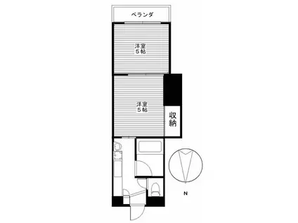 エルプレシア前橋(2K/2階)の間取り写真