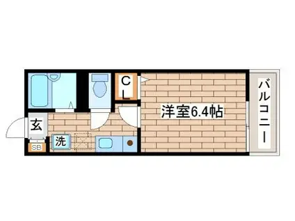 シリウスポッラ(1K/1階)の間取り写真