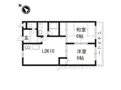 サンライズマゼミ(2LDK/2階)の間取り写真