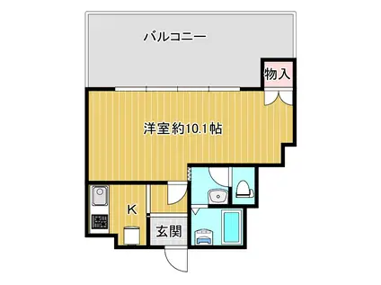 乙軸スカイマンション(1K/5階)の間取り写真