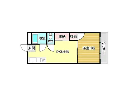 森下ビル(2DK/2階)の間取り写真