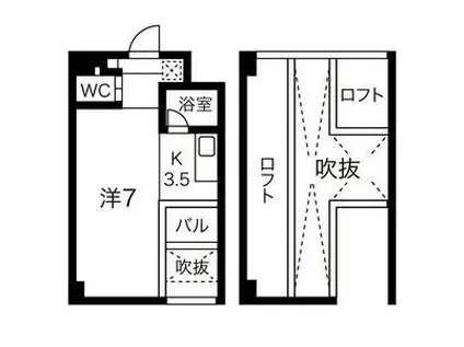 クレイタスパークIII(1K/4階)の間取り写真