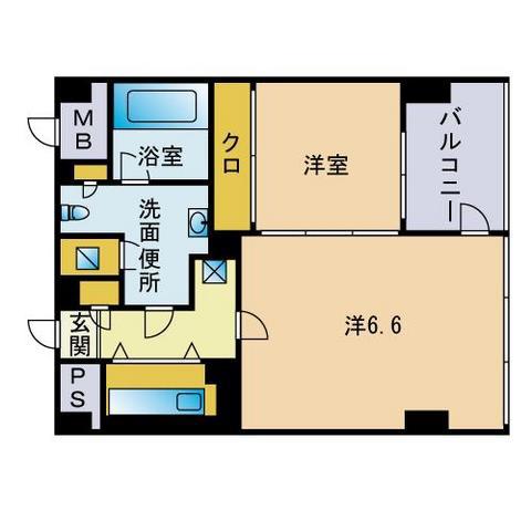 THE APARTMENT(1LDK/10階)の間取り写真