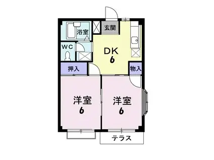 エルディムTMM(2DK/1階)の間取り写真