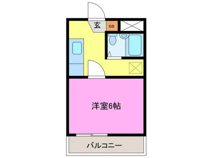 ピュアハイム(1K/2階)の間取り写真