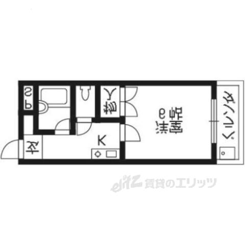 コスモハイツヤサカ(1K/2階)の間取り写真