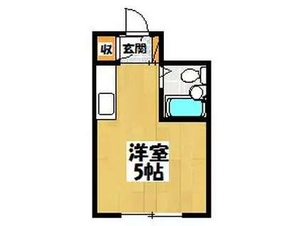 エクセレントアパートメントKNST(ワンルーム/2階)の間取り写真