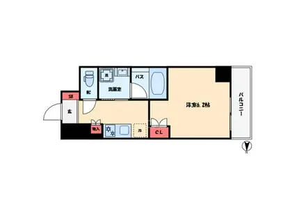 リーガル南船場III(1K/5階)の間取り写真