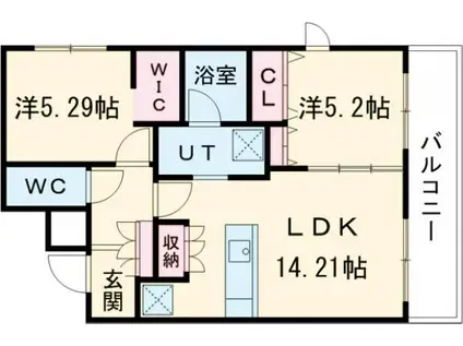 ピオネロ恵庭IV(2LDK/3階)の間取り写真