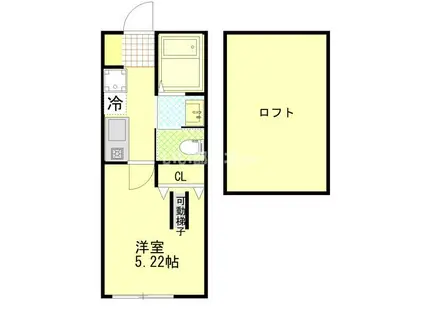 ランドホップ鶴見生麦(1K/1階)の間取り写真