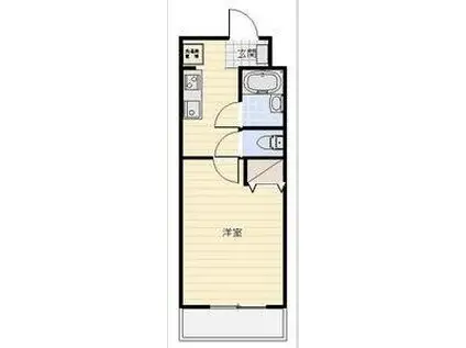 エザンス(1K/1階)の間取り写真