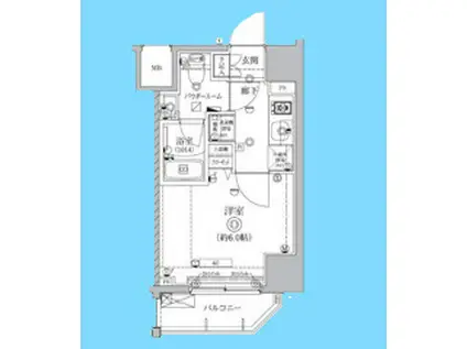 クオリタス南大井(1K/5階)の間取り写真