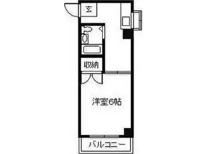 ソレイユ12(1DK/4階)の間取り写真