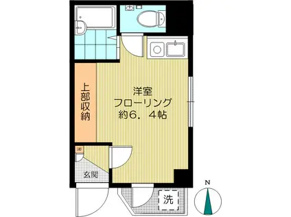 グレース神楽坂(ワンルーム/2階)の間取り写真