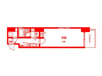 ルヴァンテアン(1K/3階)の間取り写真