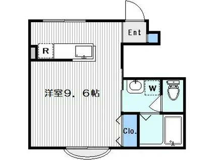 サンハイム(ワンルーム/1階)の間取り写真