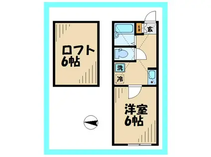 TMレジデンス(1K/1階)の間取り写真