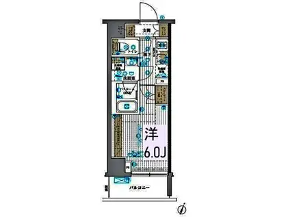 ブライズ吉野町(1K/2階)の間取り写真