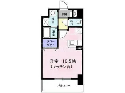 メルヴェーユ(ワンルーム/2階)の間取り写真