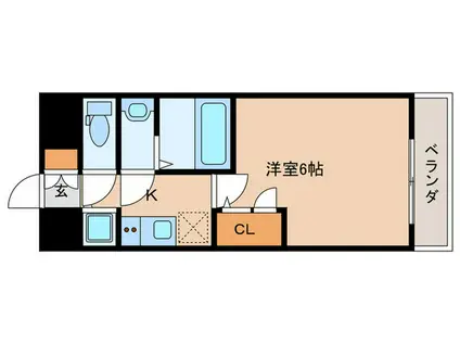 エスリード京橋ウエスト(1K/12階)の間取り写真