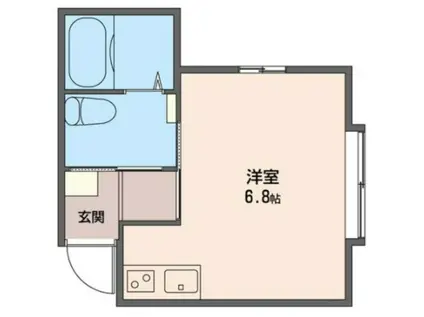 アザーレ栗谷(ワンルーム/1階)の間取り写真