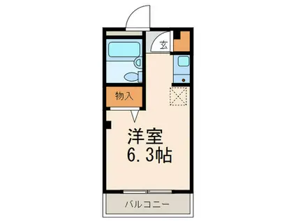 レジデンス田中(ワンルーム/1階)の間取り写真