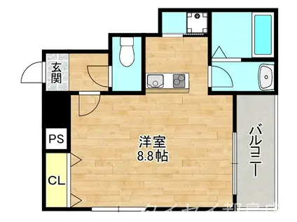 CEREZA都島(ワンルーム/6階)の間取り写真