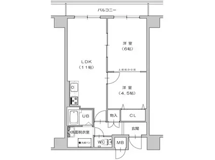 第20柴田マンション(2DK/12階)の間取り写真