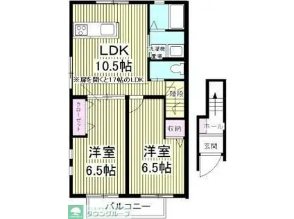 テラスリストーロ(2LDK/2階)の間取り写真