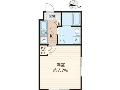 HACO(1K/2階)の間取り写真