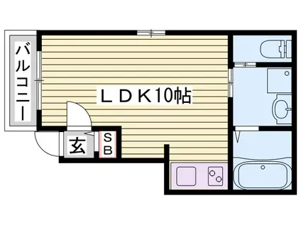 グラツィオーソ姫路市役所前(ワンルーム/1階)の間取り写真