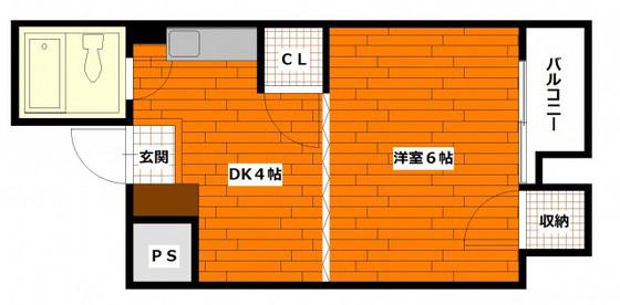大和ビル(1K/5階)の間取り写真