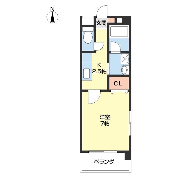 マンション光陽II(1K/1階)の間取り写真