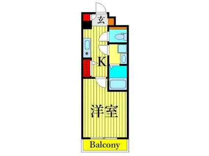 AZEST柴又(1K/4階)の間取り写真